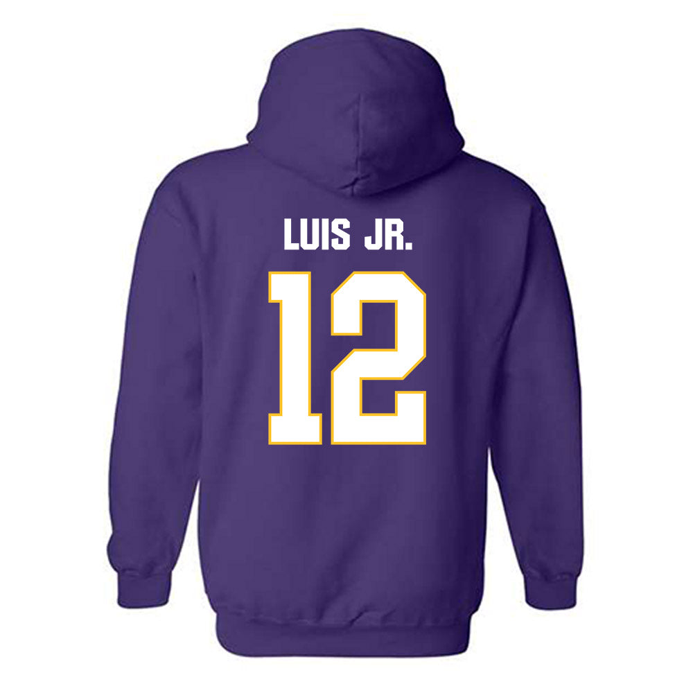 LSU - NCAA Men's Basketball : RJ Luis Jr. - Classic Shersey Hooded Sweatshirt-1