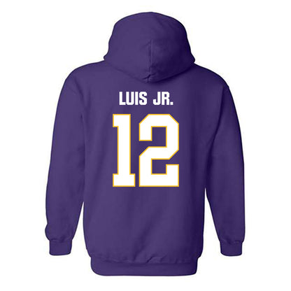 LSU - NCAA Men's Basketball : RJ Luis Jr. - Classic Shersey Hooded Sweatshirt-1