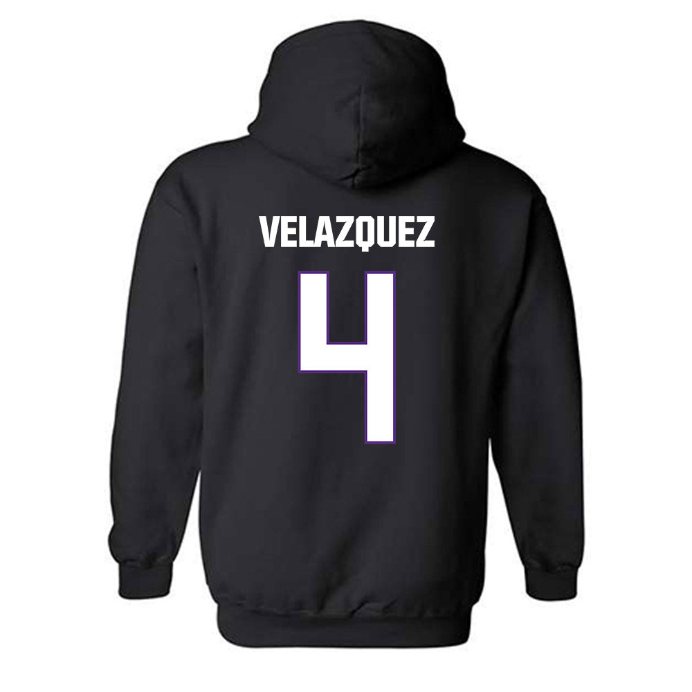 LSU - NCAA Baseball : Diego Velazquez - Classic Shersey Hooded Sweatshirt-1