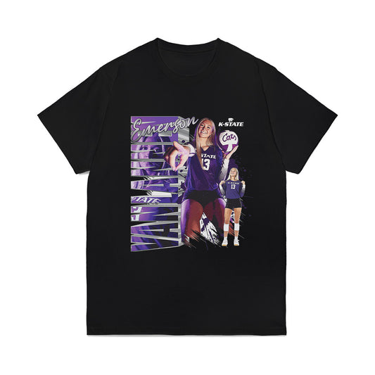 Kansas State - NCAA Women's Volleyball : Emerson Van Lannen - Collage Comfort Colors T-Shirt-0