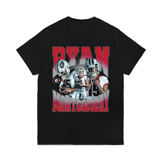 Georgia - NCAA Football : Ryan Montgomery - Collage Comfort Colors T-Shirt-0