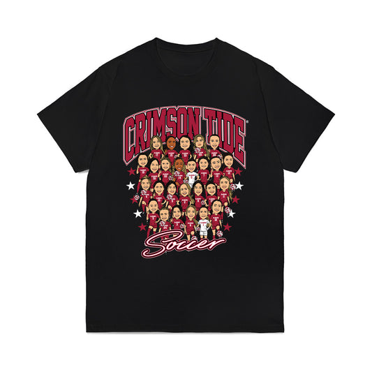 Alabama - NCAA Women's Soccer : - Team Caricature Comfort Colors T-Shirt-0