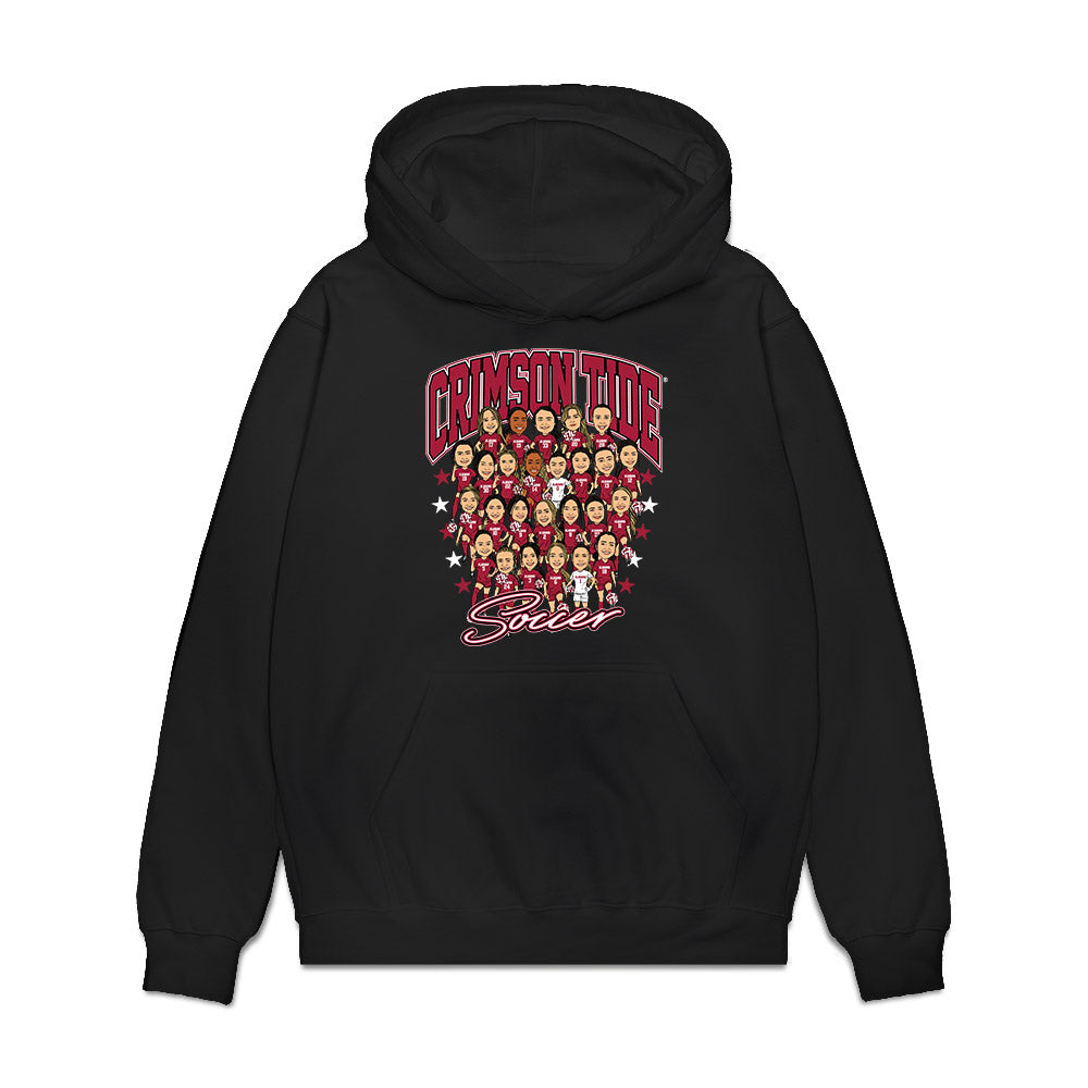 Alabama - NCAA Women's Soccer : - Team Caricature Premium Hooded Sweatshirt-0