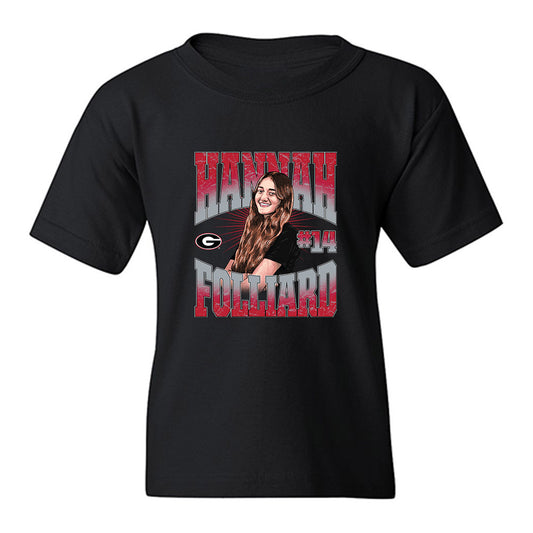Georgia - NCAA Women's Soccer : Hannah Folliard - Collage Youth T-Shirt-0