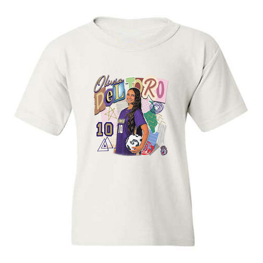 JMU - NCAA Women's Soccer : Olivia Del Toro - Collage Youth T-Shirt-0