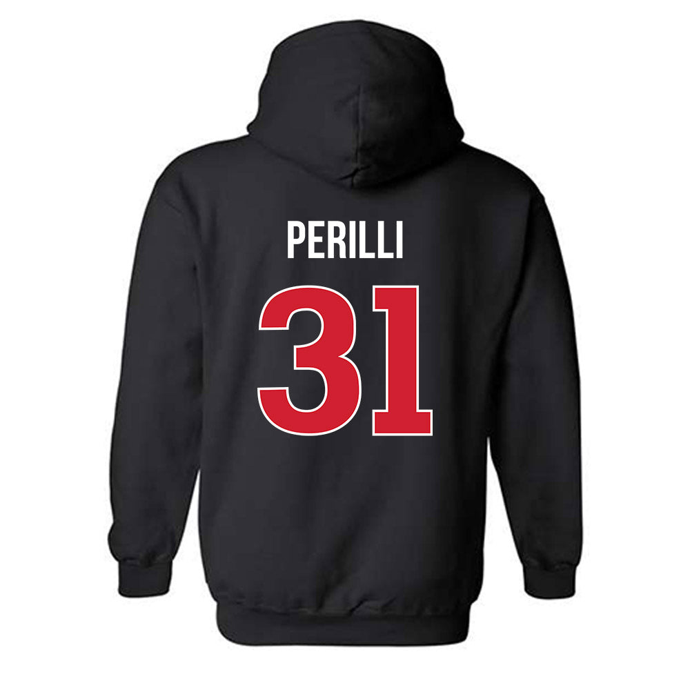 Rutgers - NCAA Baseball : Quinten Perilli - Classic Shersey Hooded Sweatshirt-1