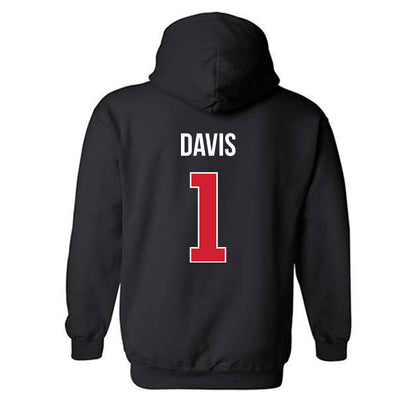 Rutgers - NCAA Men's Basketball : JaMichael Davis - Classic Shersey Hooded Sweatshirt-1