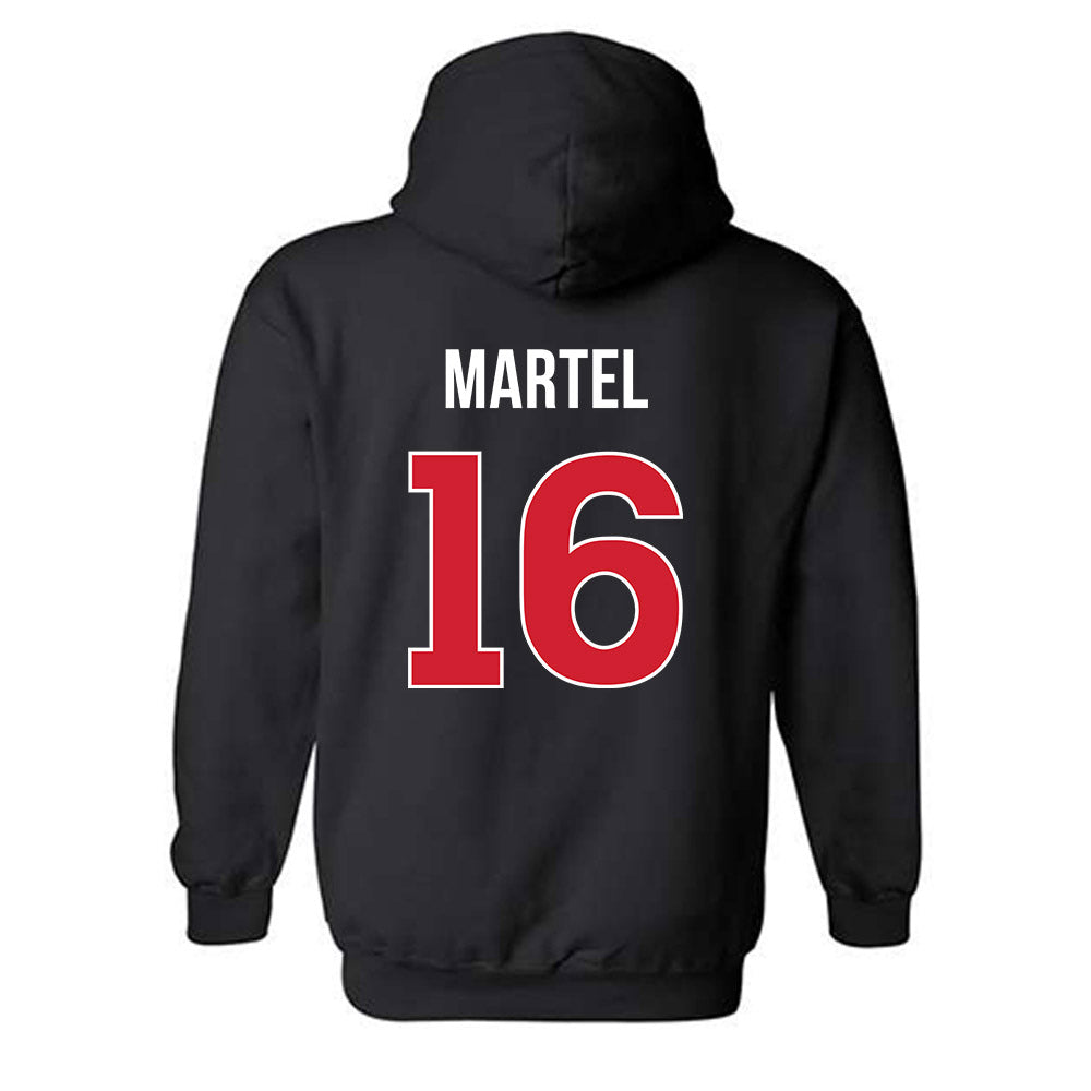 Rutgers - NCAA Baseball : Logan Martel - Classic Shersey Hooded Sweatshirt-1