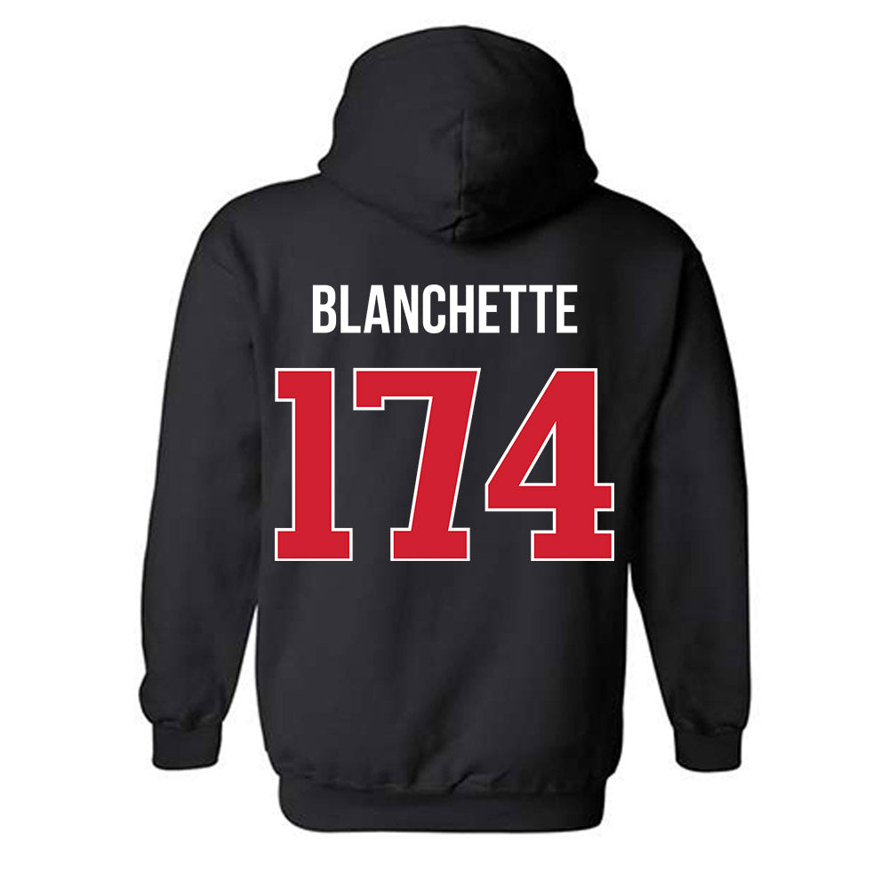Rutgers - NCAA Wrestling : Nate Blanchette - Classic Shersey Hooded Sweatshirt-1