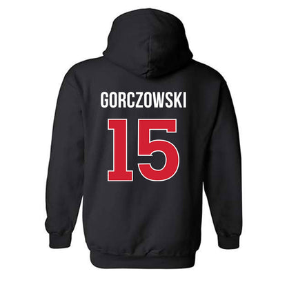 Rutgers - NCAA Men's Soccer : Simon Gorczowski - Classic Shersey Hooded Sweatshirt-1