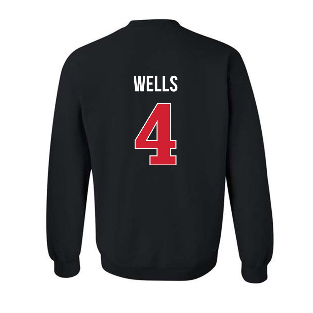 Rutgers - NCAA Baseball : Trey Wells - Classic Shersey Crewneck Sweatshirt-1