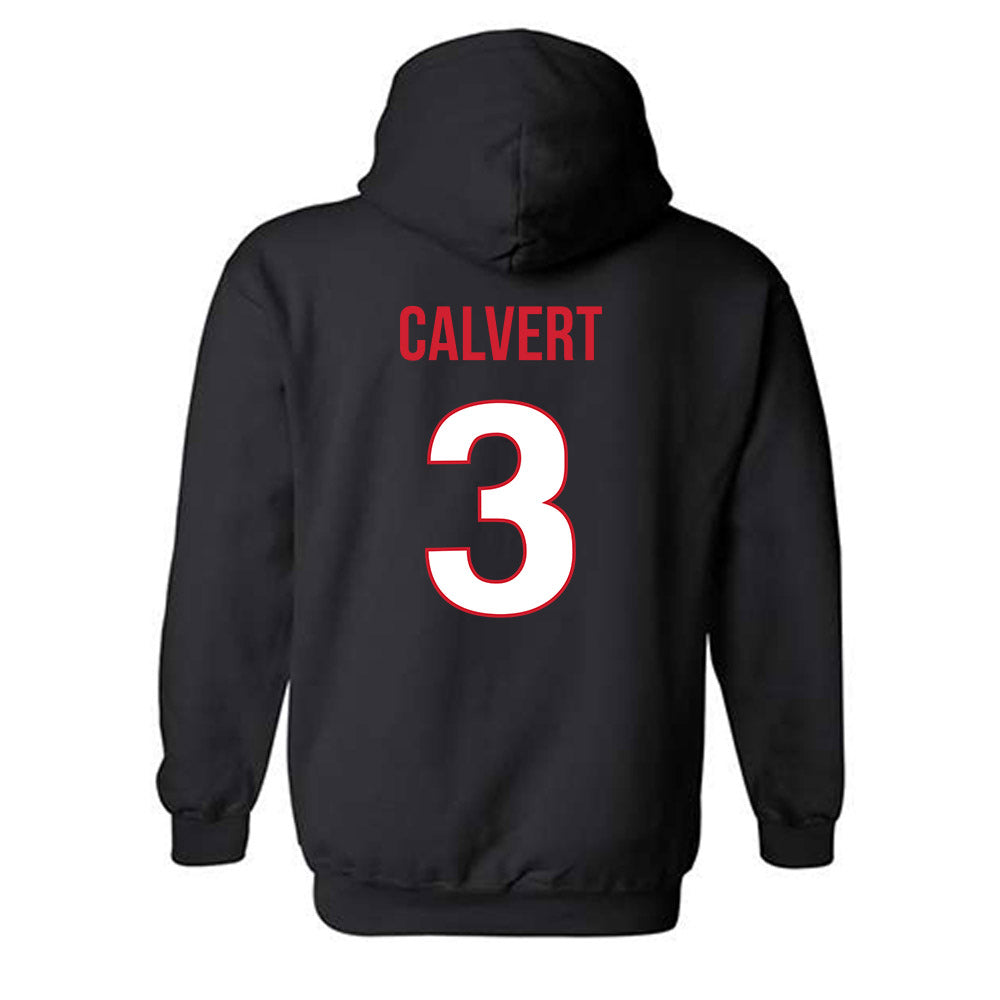 Rutgers - NCAA Women's Soccer : Lilia Calvert - Replica Shersey Hooded Sweatshirt-1