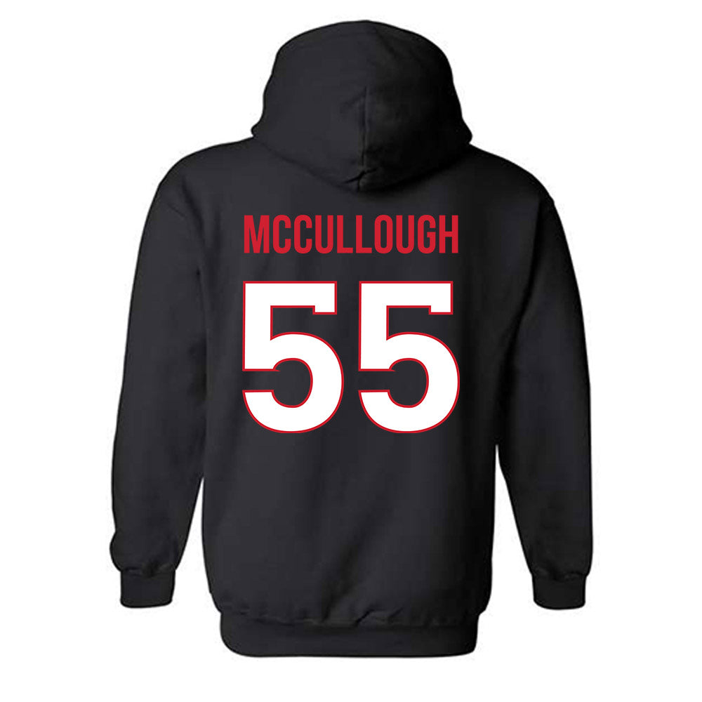 Rutgers - NCAA Men's Lacrosse : Charlie McCullough - Replica Shersey Hooded Sweatshirt-1