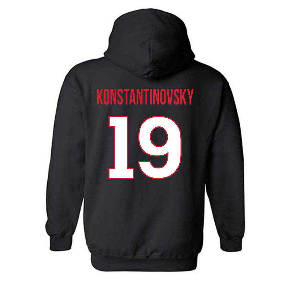 Rutgers - NCAA Baseball : Zack Konstantinovsky - Replica Shersey Hooded Sweatshirt-1