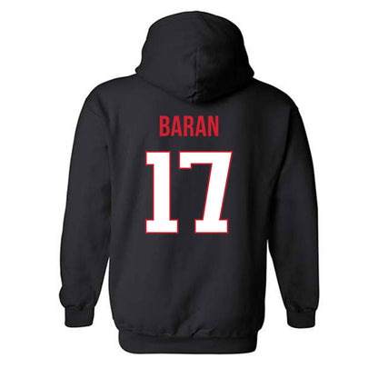 Rutgers - NCAA Women's Soccer : Ashley Baran - Replica Shersey Hooded Sweatshirt-1