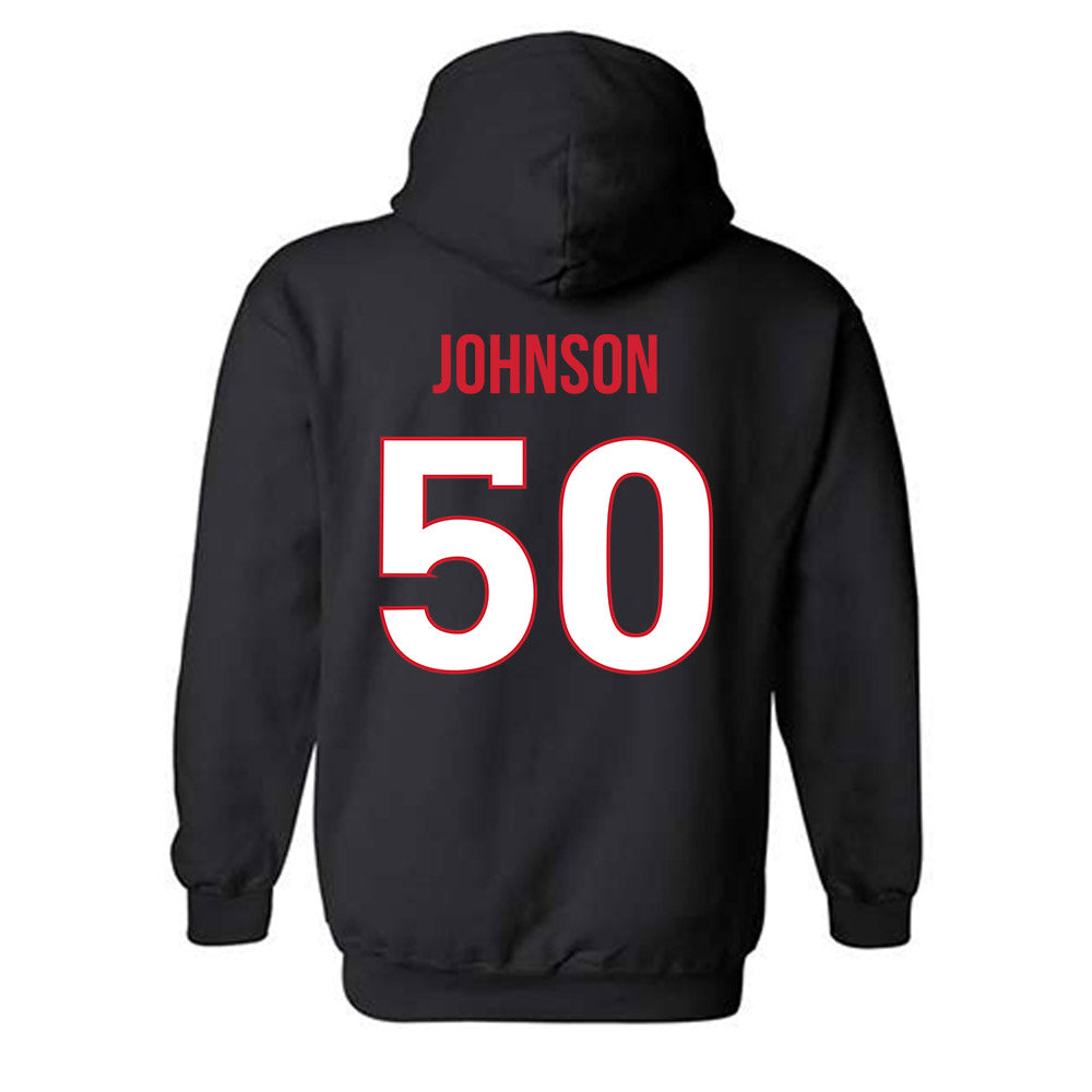 Rutgers - NCAA Softball : Dezaria Johnson - Replica Shersey Hooded Sweatshirt-1