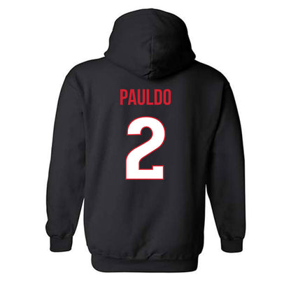 Rutgers - NCAA Women's Basketball : Mya Pauldo - Replica Shersey Hooded Sweatshirt-1