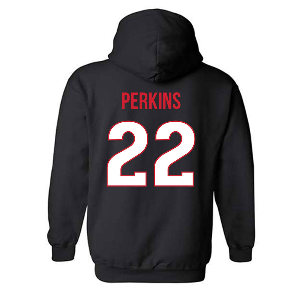 Rutgers - NCAA Women's Basketball : Zachara Perkins - Replica Shersey Hooded Sweatshirt-1