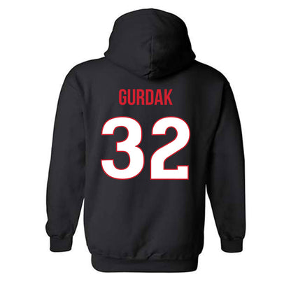 Rutgers - NCAA Men's Basketball : Christian Gurdak - Replica Shersey Hooded Sweatshirt-1