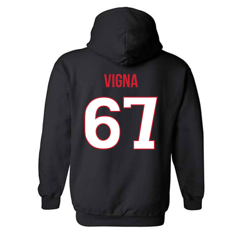 Rutgers - NCAA Football : Christopher Vigna - Replica Shersey Hooded Sweatshirt-1