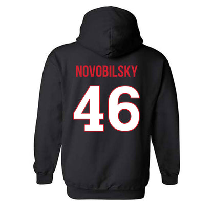 Rutgers - NCAA Baseball : Kevin Novobilsky - Replica Shersey Hooded Sweatshirt-1