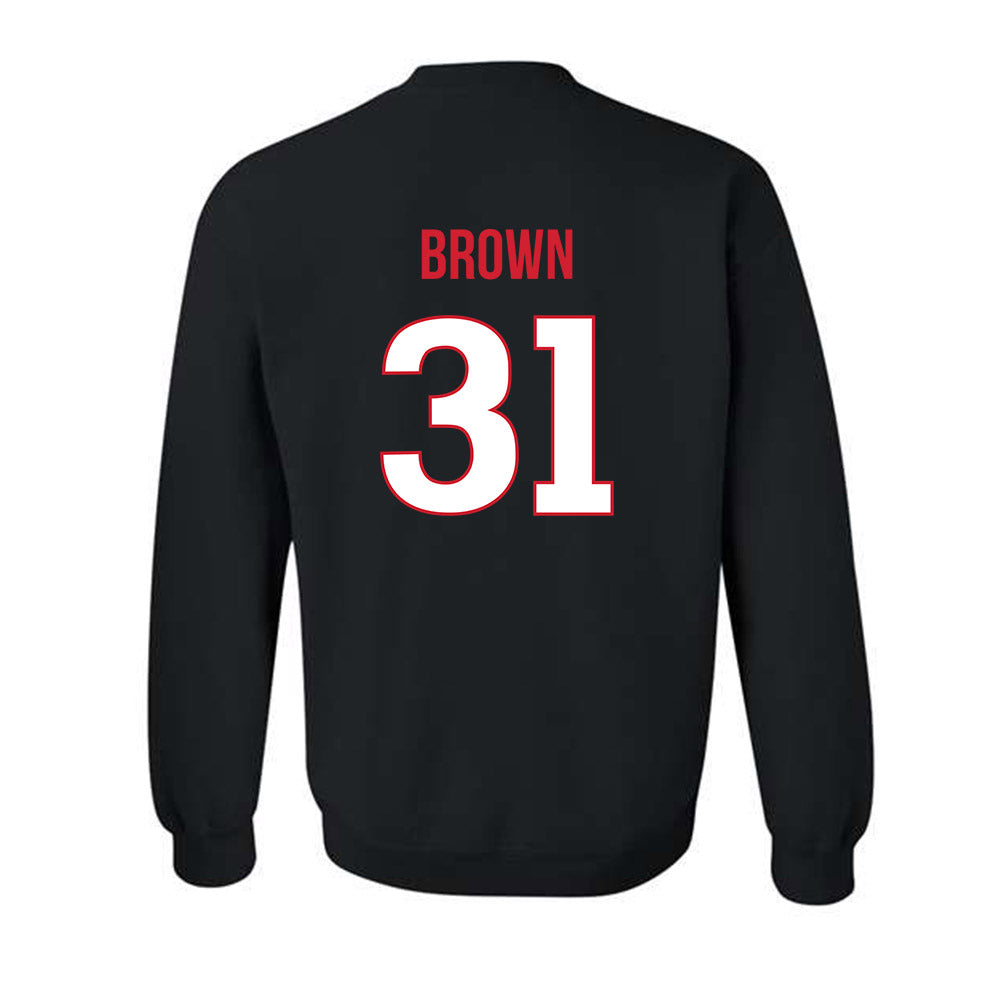 Rutgers - NCAA Men's Soccer : Logan Brown - Replica Shersey Crewneck Sweatshirt-1