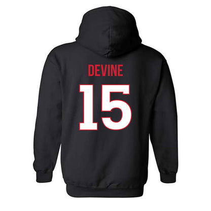 Rutgers - NCAA Women's Lacrosse : Erin Devine - Replica Shersey Hooded Sweatshirt-1
