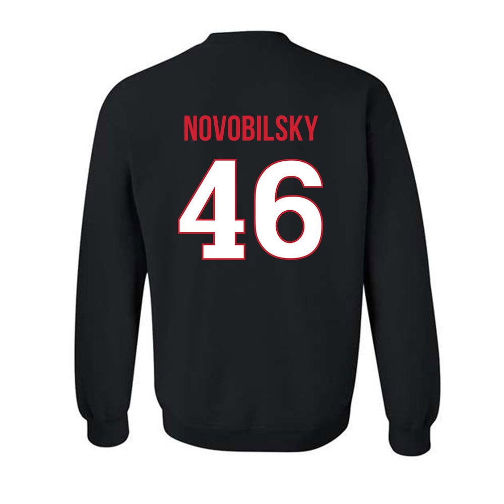 Rutgers - NCAA Baseball : Kevin Novobilsky - Replica Shersey Crewneck Sweatshirt-1