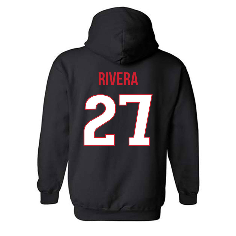 Rutgers - NCAA Baseball : Gabe Rivera - Replica Shersey Hooded Sweatshirt-1
