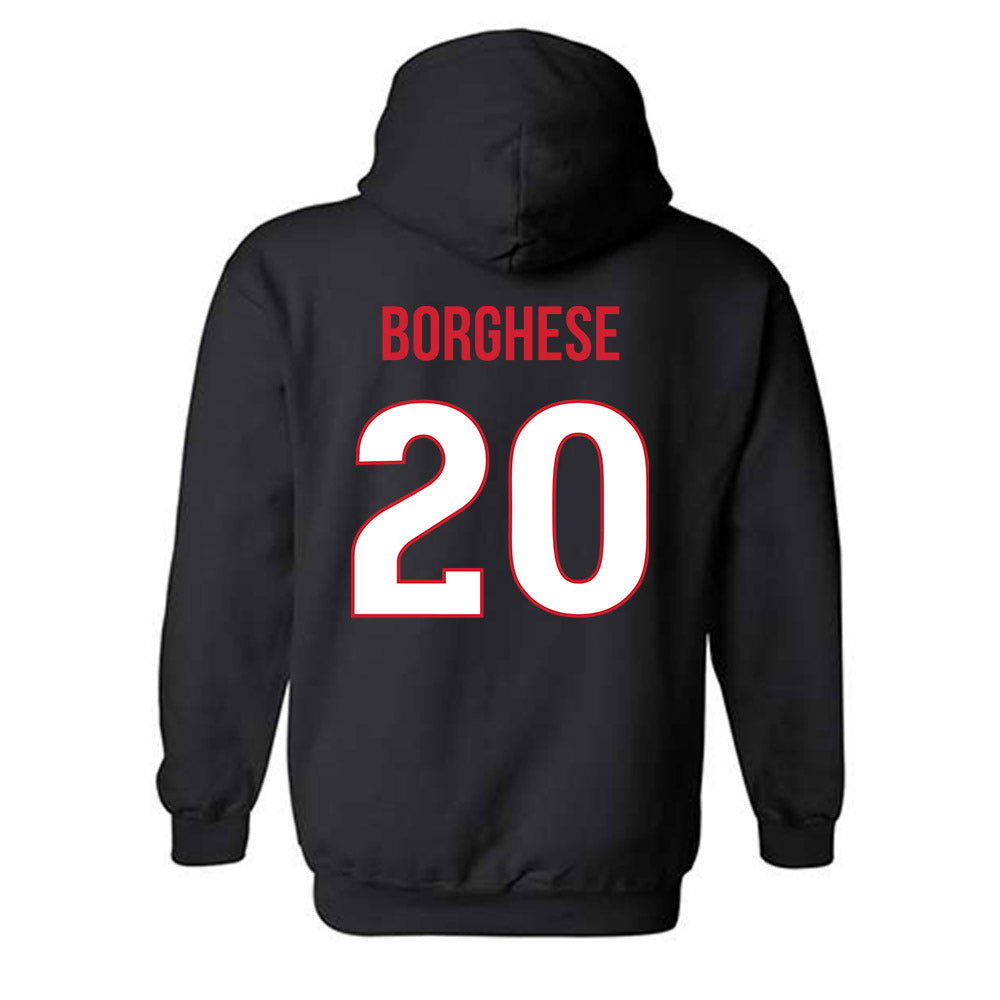 Rutgers - NCAA Baseball : Vincent Borghese - Replica Shersey Hooded Sweatshirt-1