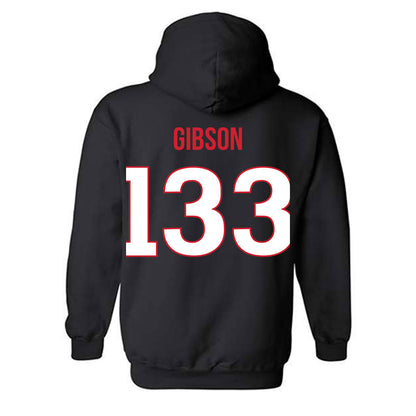 Rutgers - NCAA Wrestling : Mason Gibson - Replica Shersey Hooded Sweatshirt-1