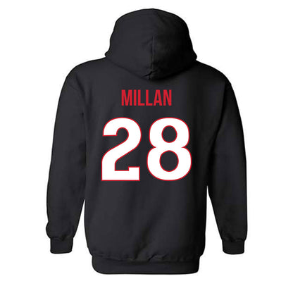 Rutgers - NCAA Softball : Rachel Millan - Replica Shersey Hooded Sweatshirt-1
