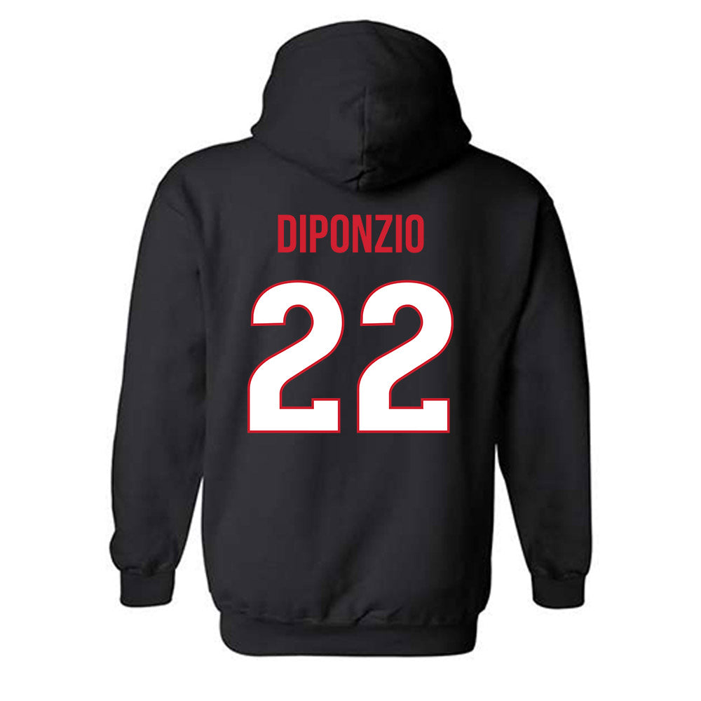 Rutgers - NCAA Men's Soccer : Francesco Diponzio - Replica Shersey Hooded Sweatshirt-1