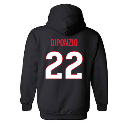 Rutgers - NCAA Men's Soccer : Francesco Diponzio - Replica Shersey Hooded Sweatshirt-1