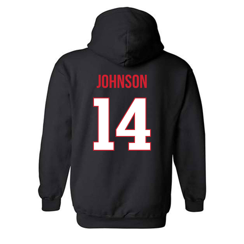 Rutgers - NCAA Football : RJ Johnson - Replica Shersey Hooded Sweatshirt-1