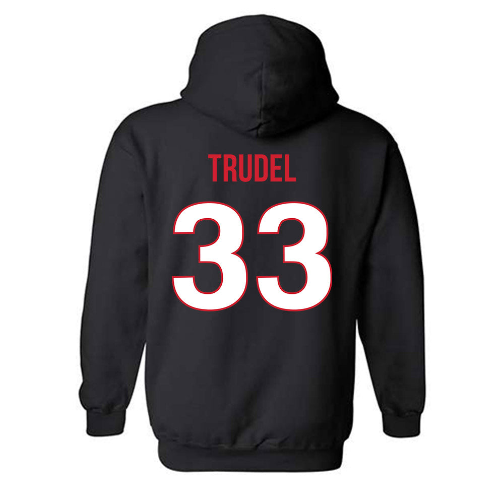 Rutgers - NCAA Softball : Desiree Trudel - Replica Shersey Hooded Sweatshirt-1