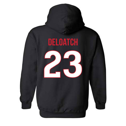 Rutgers - NCAA Football : Isaiah Deloatch - Replica Shersey Hooded Sweatshirt-1