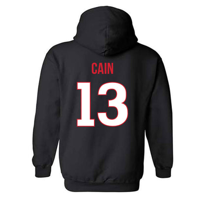 Rutgers - NCAA Women's Soccer : Audrey Cain - Replica Shersey Hooded Sweatshirt-1