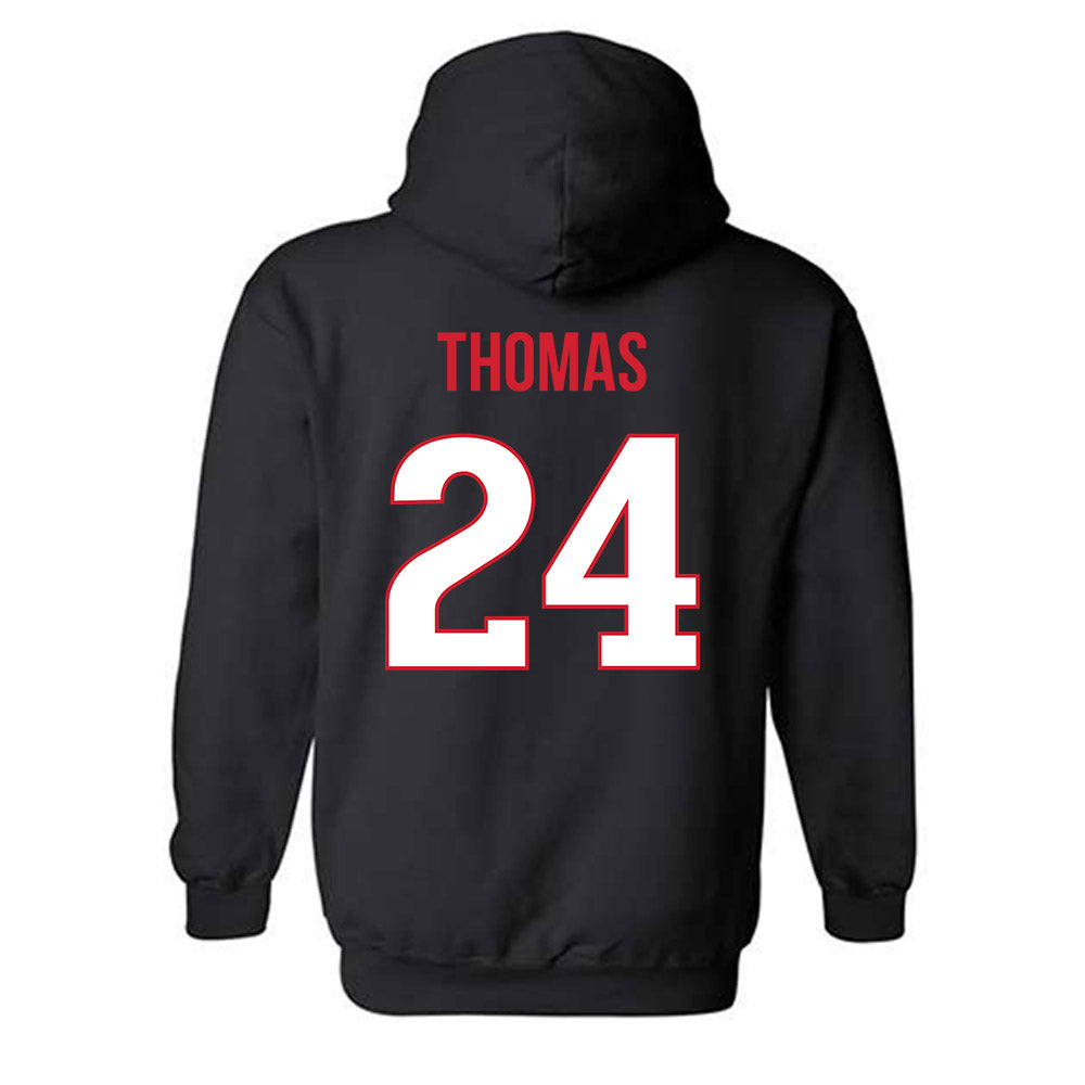 Rutgers - NCAA Women's Basketball : Zennia Thomas - Replica Shersey Hooded Sweatshirt-1