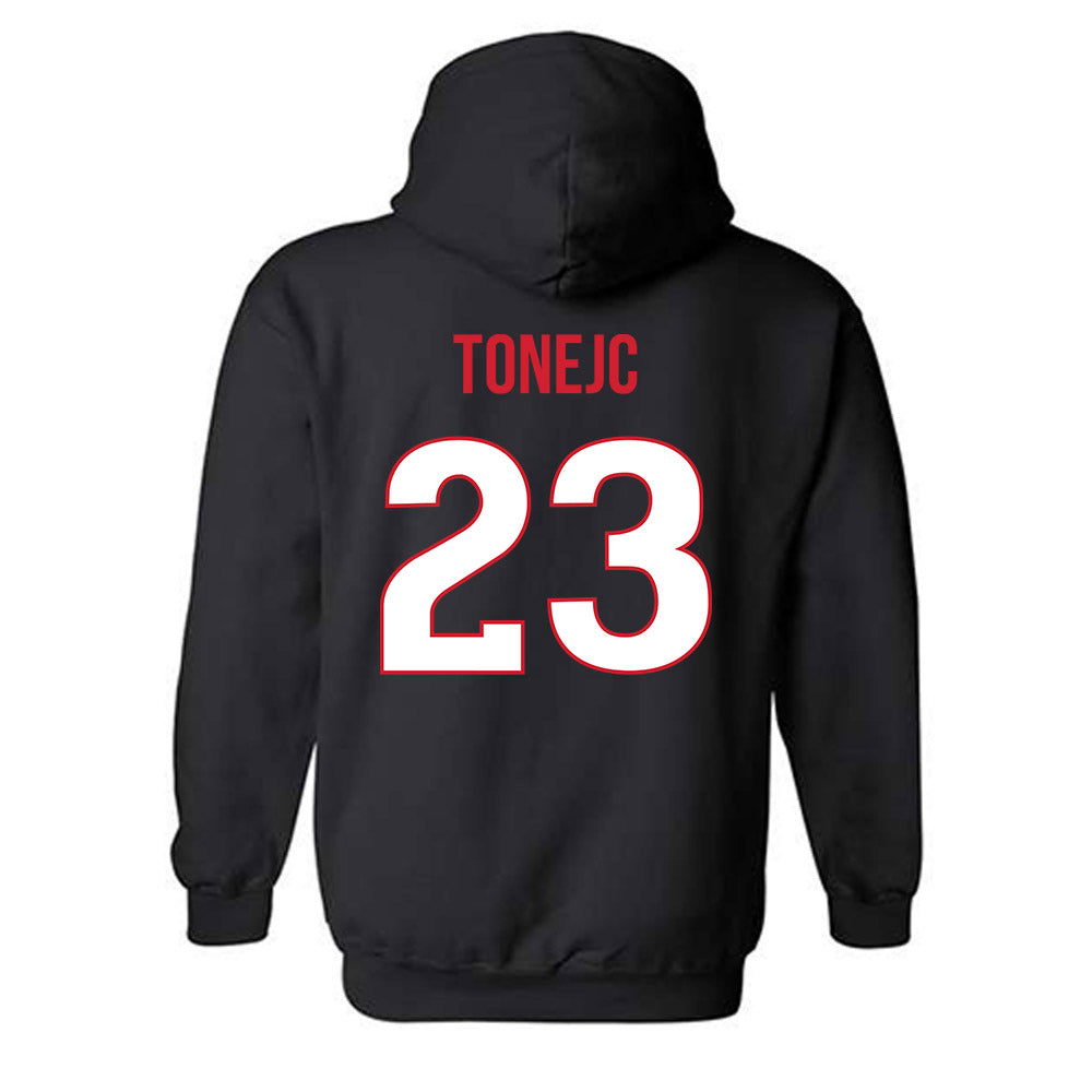 Rutgers - NCAA Men's Basketball : Martin Tonejc - Replica Shersey Hooded Sweatshirt-1