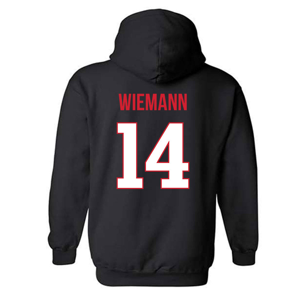 Rutgers - NCAA Women's Volleyball : Addison Wiemann - Replica Shersey Hooded Sweatshirt-1