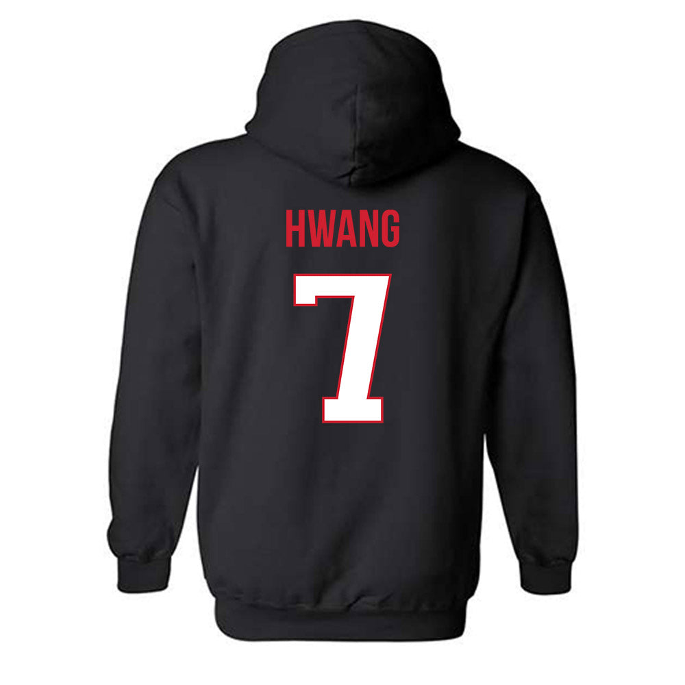 Rutgers - NCAA Softball : Riley Hwang - Replica Shersey Hooded Sweatshirt-1