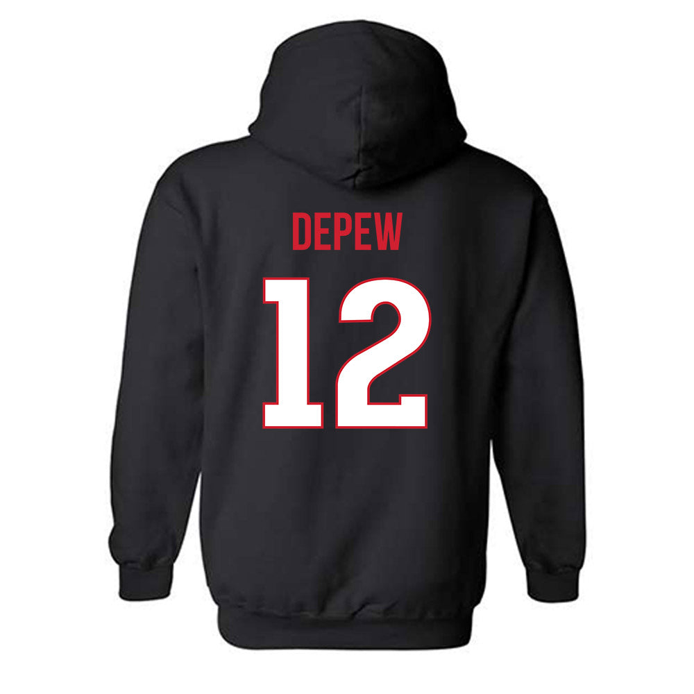 Rutgers - NCAA Softball : Laurelai DePew - Replica Shersey Hooded Sweatshirt-1