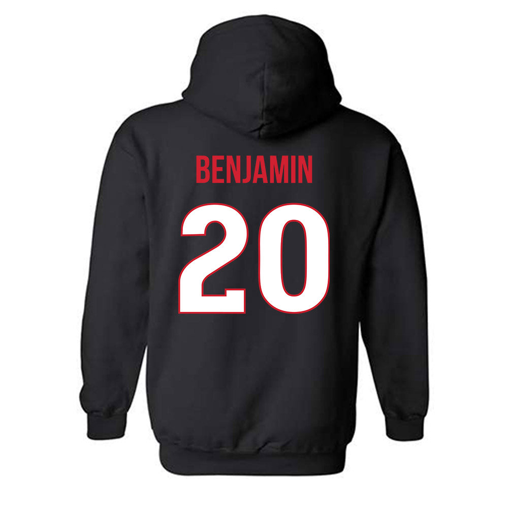Rutgers - NCAA Football : Ja'shon Benjamin - Replica Shersey Hooded Sweatshirt-1