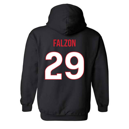 Rutgers - NCAA Men's Lacrosse : Hunter Falzon - Replica Shersey Hooded Sweatshirt-1