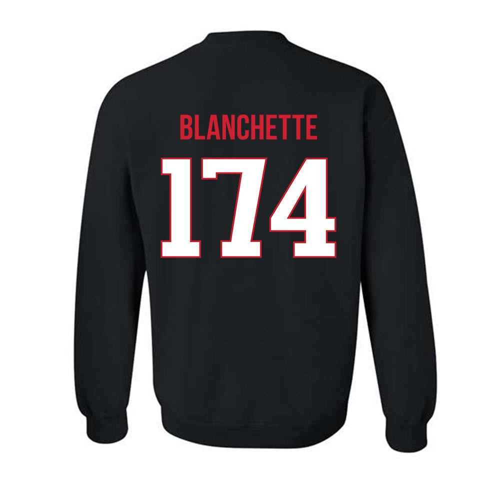 Rutgers - NCAA Wrestling : Nate Blanchette - Replica Shersey Crewneck Sweatshirt-1