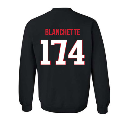 Rutgers - NCAA Wrestling : Nate Blanchette - Replica Shersey Crewneck Sweatshirt-1