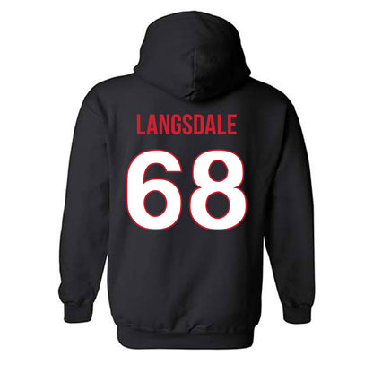 Rutgers - NCAA Football : Ryder Langsdale - Replica Shersey Hooded Sweatshirt-1