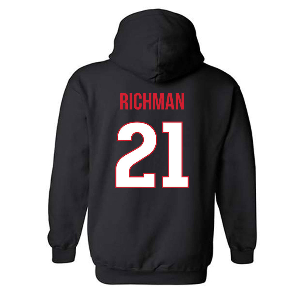 Rutgers - NCAA Men's Lacrosse : Duke Richman - Replica Shersey Hooded Sweatshirt-1