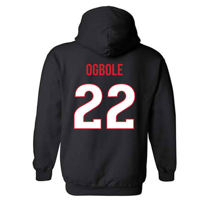 Rutgers - NCAA Men's Basketball : Emannuel Ogbole - Replica Shersey Hooded Sweatshirt-1